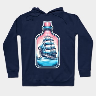 Sailing ship inside a bottle Hoodie